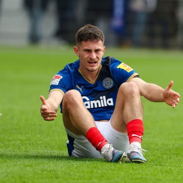 Adrian Kapralik erzielte einen Treffer für Holstein Kiel. (Archivbild)