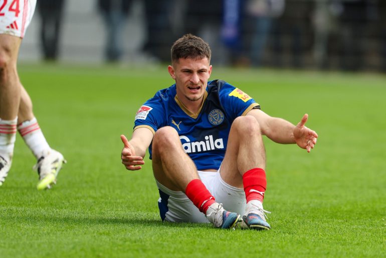 Adrian Kapralik erzielte einen Treffer für Holstein Kiel. (Archivbild)