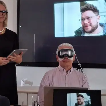 Christina Scheel und Peter Zell stellen die Digitalen Knotenpunkte für Föhr und Amrum vor