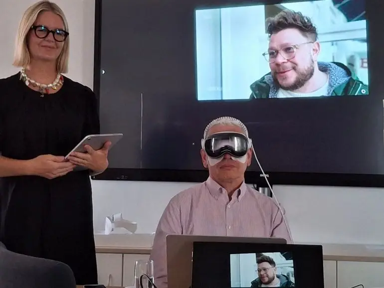 Christina Scheel und Peter Zell stellen die Digitalen Knotenpunkte für Föhr und Amrum vor