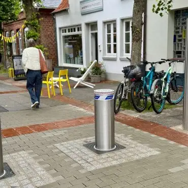 Neue Polleranlage am Ende der Wilhelmstraße in Wyk auf Föhr
