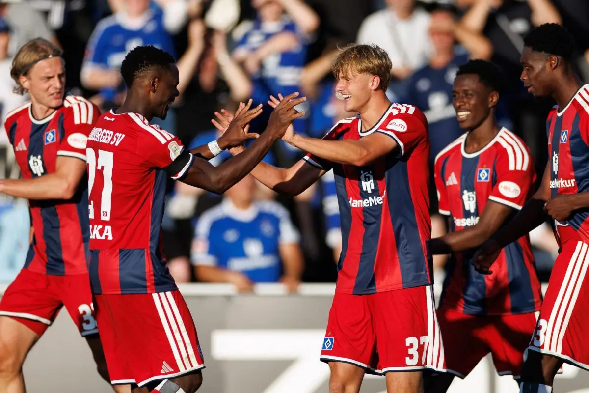 Louis Lemke traf im Alter von 16 Jahren beim Pokalspiel in Verl für den HSV.