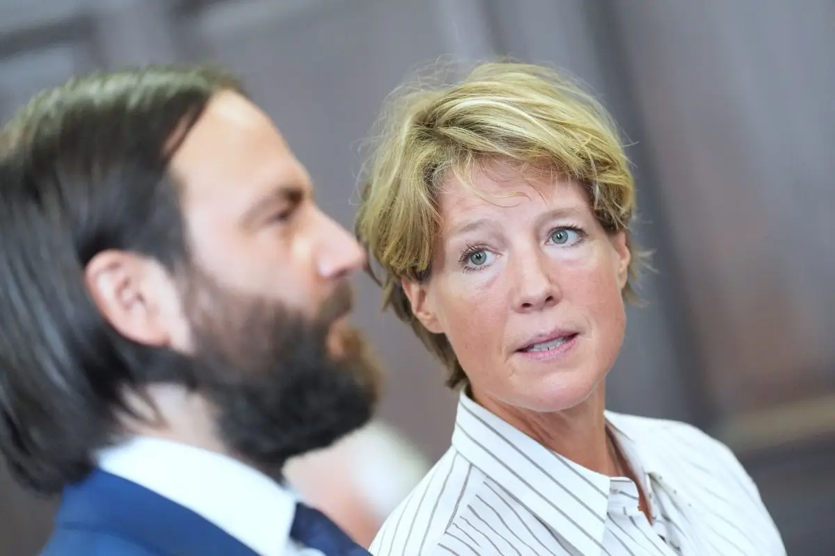Christina Block bestreitet die Vorwürfe der Anklage.