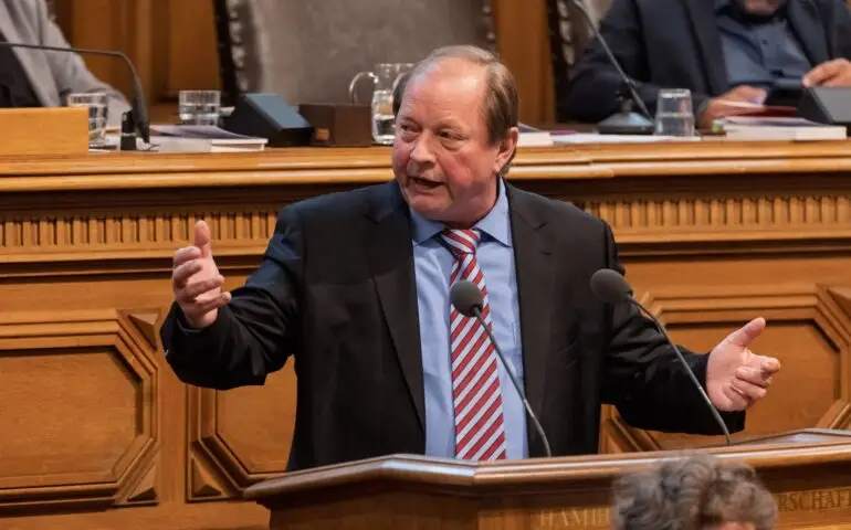 AfD-Fraktionschef Dirk Nockemann nennt SPD und CDU in der Hamburgischen Bürgerschaft eine «politische Resterampe». (Archivbild)