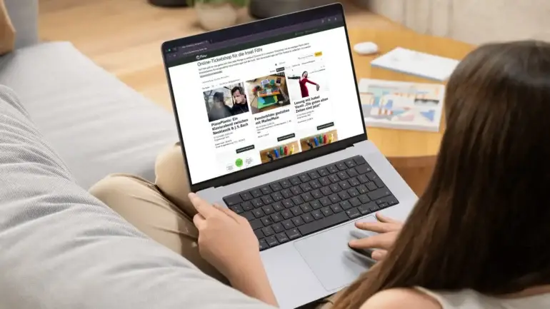 Startseite des neuen Online-Ticketshops der Föhr Tourismus GmbH