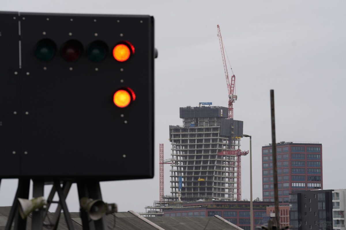 Der Bau des Elbtowers wurde in rund 100 Metern Höhe gestoppt.