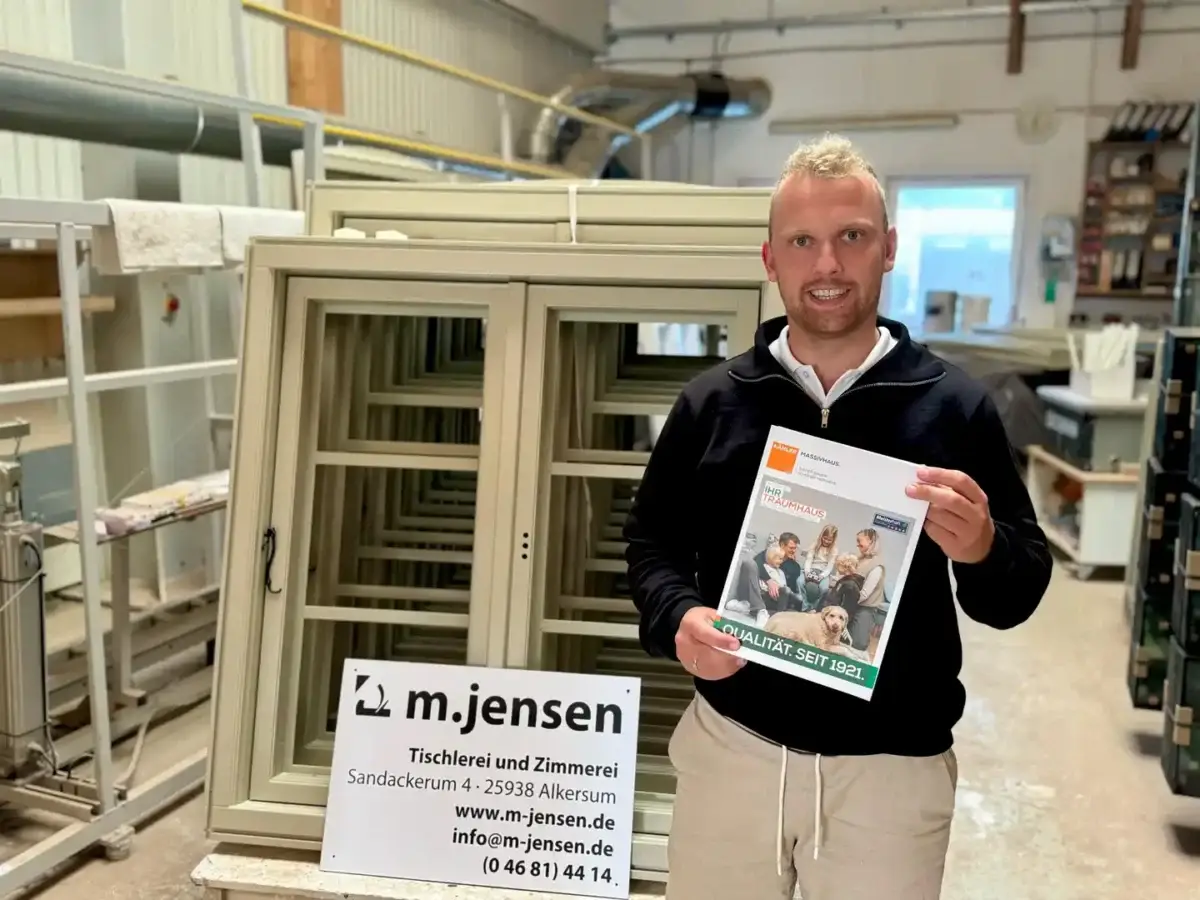 Neues Hausbaukonzept auf Föhr durch die Zusammenarbeit von Tischlerei M. Jensen und Kähler Massivhaus