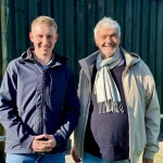 SPD-Bundestagsabgeordneter Truels Reichardt (links) und Peter Schaper, Vorsitzender der SPD Föhr, bei einem gemeinsamen Fototermin auf Föhr.