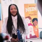 Gleichstellungsministerin Aminata Touré (Grüne) bei der Vorstellung des neuen Förderprogramms für 200 neue Frauenhausplätze.