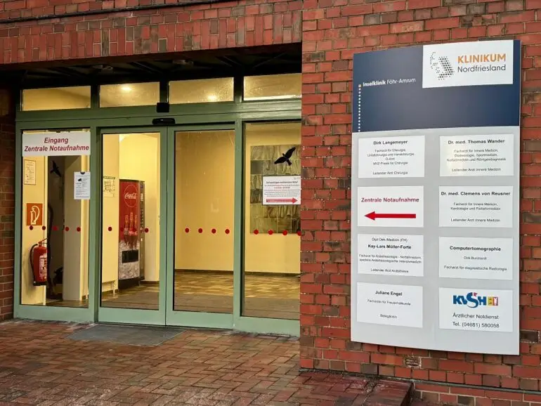 Inselklinik Föhr-Amrum in Wyk auf Föhr vor der geplanten Umstrukturierung ab 2028