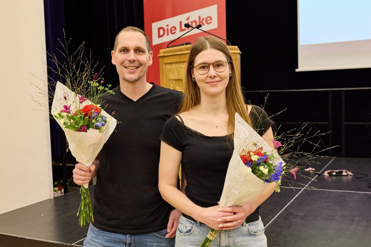 Thomas Iwan und Christin Feiler-Siegert führen Hamburgs Linke künftig gemeinsam.