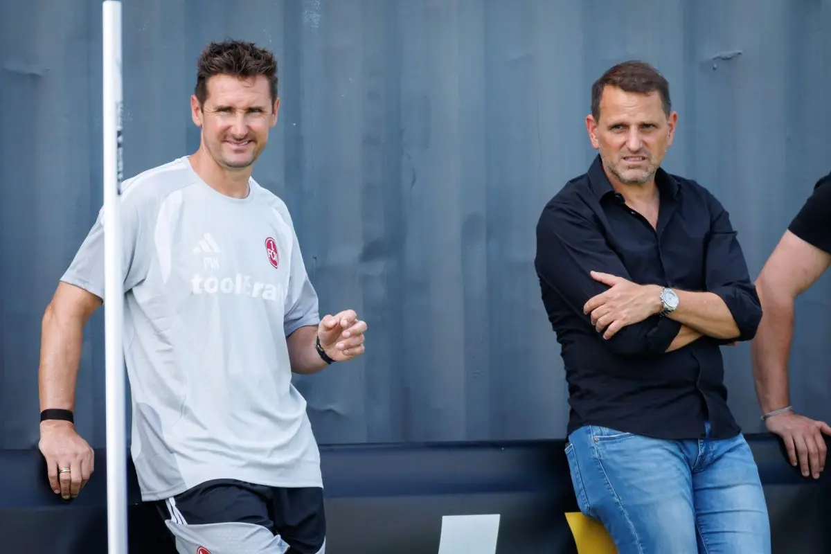 Gesprengtes Erfolgsduo: Miroslav Klose (l) und Joti Chatzialexiou. (Archivbild)